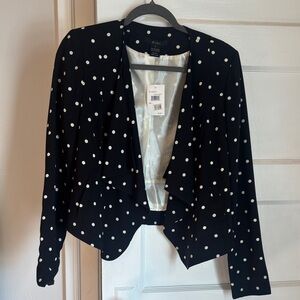 Nordstrom Black and White Polka Dot Blazer